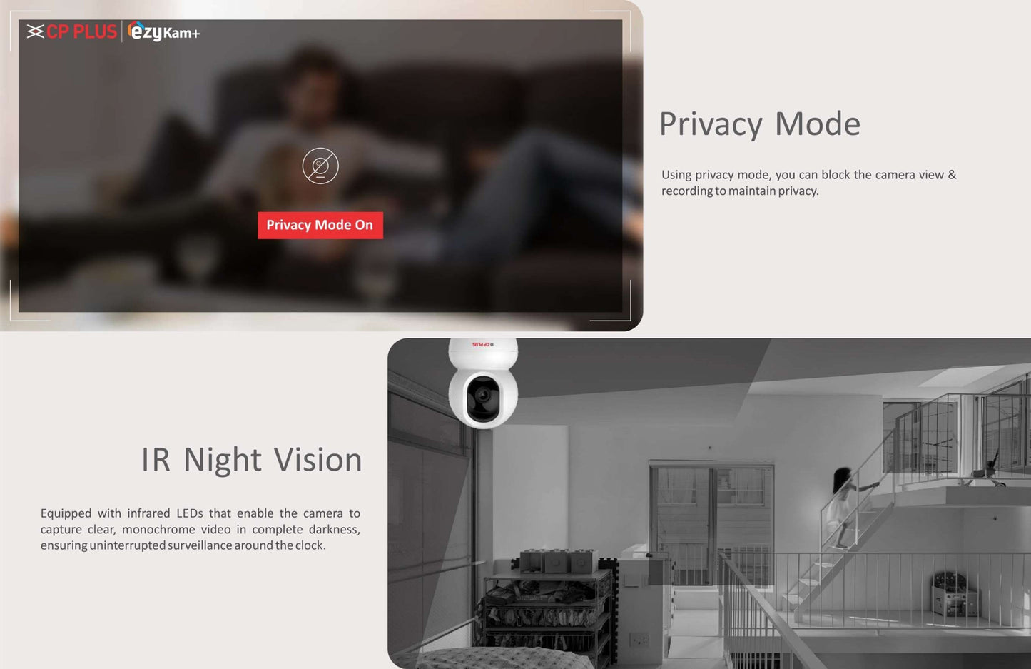 CP PLUS CP-E28Q 2MP WiFi |2Way Talk|Night Vision|Motion Detect Alexa & OK Google