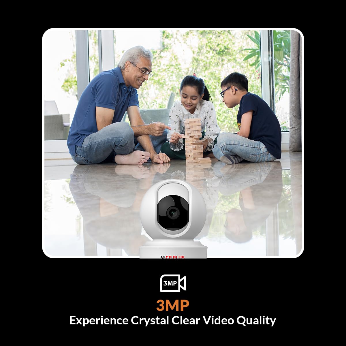 CP PLUS 3MP CCTV Home Security Camera | 360° View | Motion Tracking | 2-Way Talk | CP-E31Q
