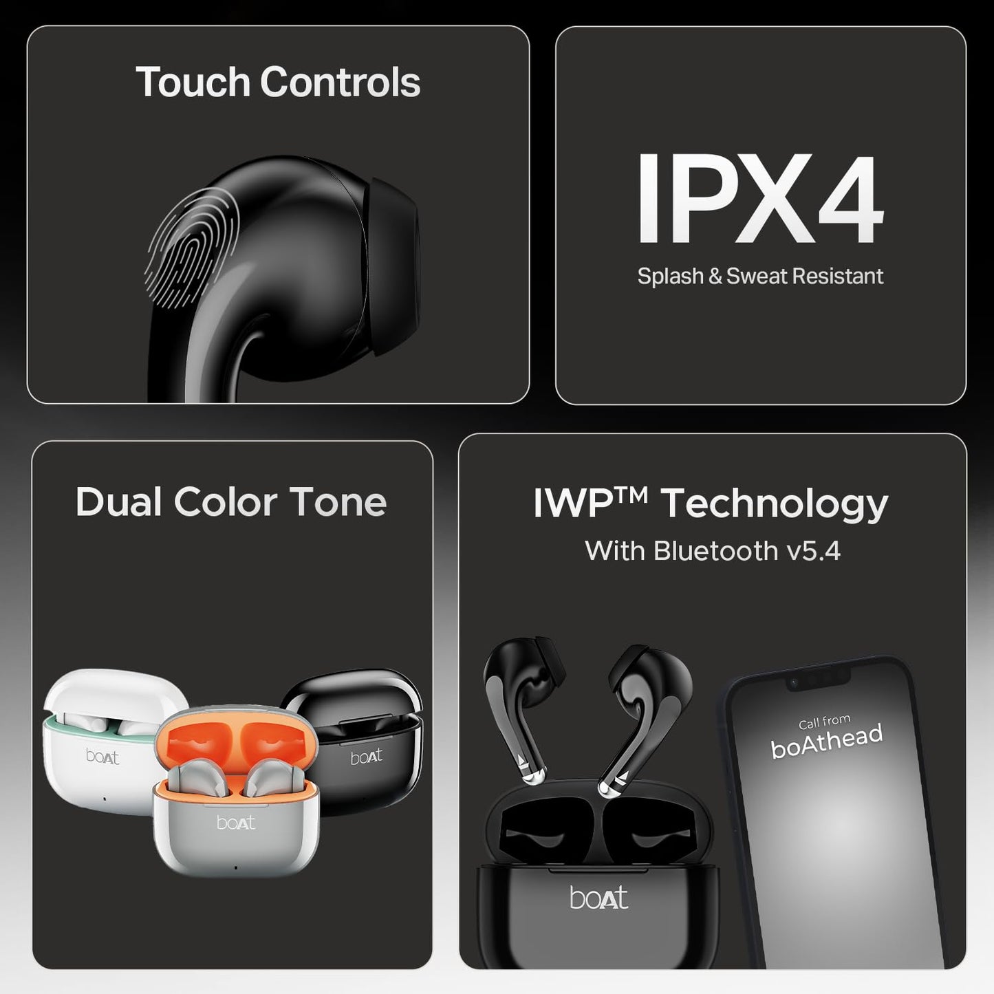 Boat airdopes 101V2 35hr battery Enx 13mm drivers