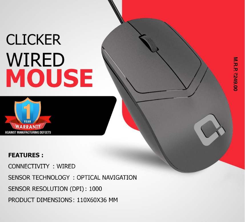 Quantron Clicker wired mouse