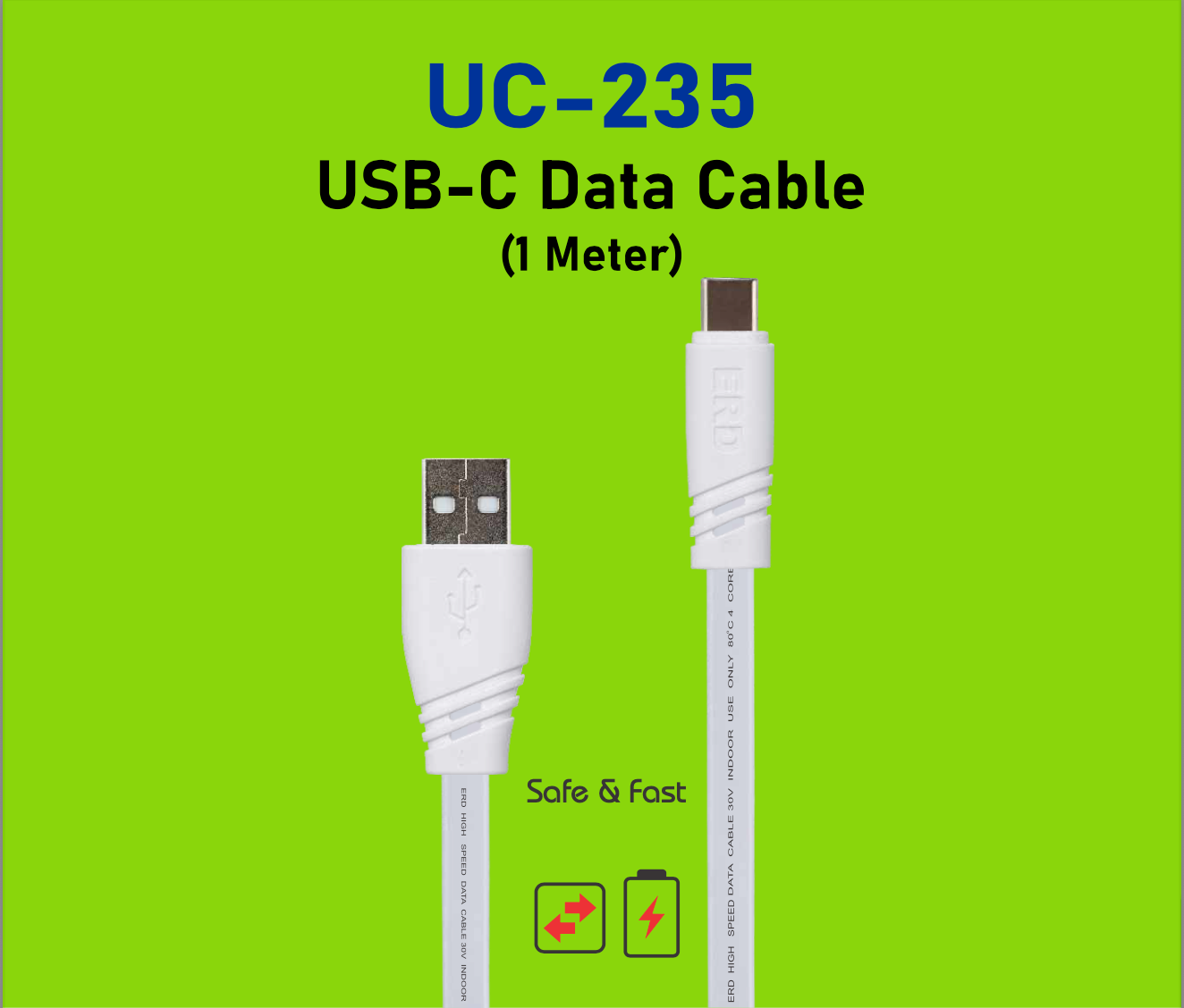ERD 35W Type-C Data Cable Flat UC-235