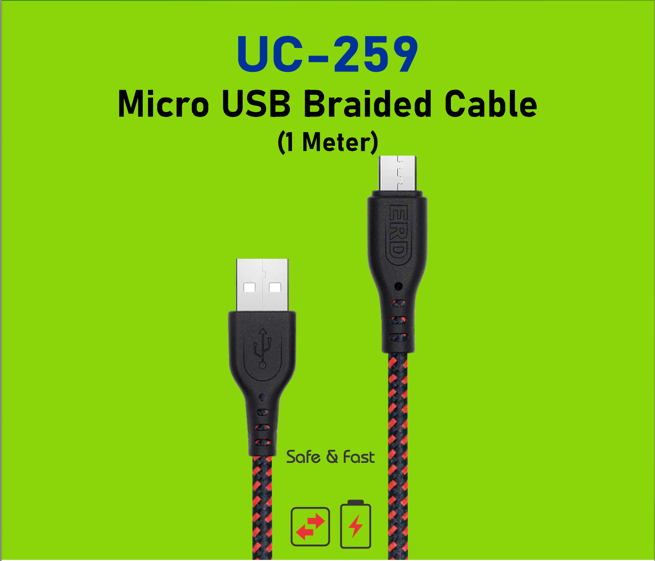 ERD 25W Braided Micro USB Cable UC-259