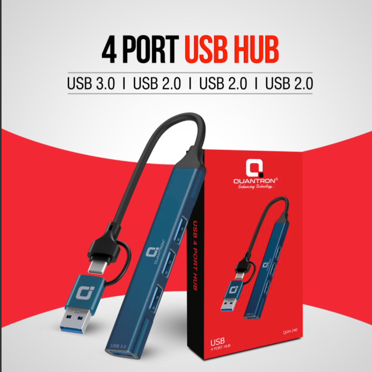 Quantron USB 3.0 4 Port HUB