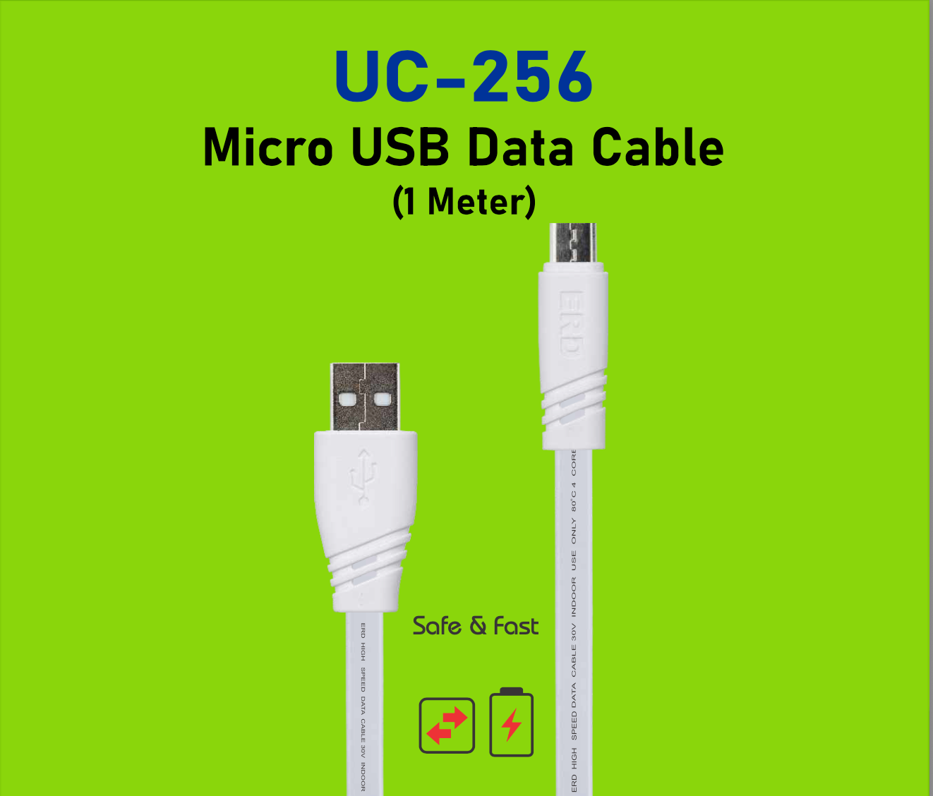 ERD Micro USB Data cable Flat UC-256