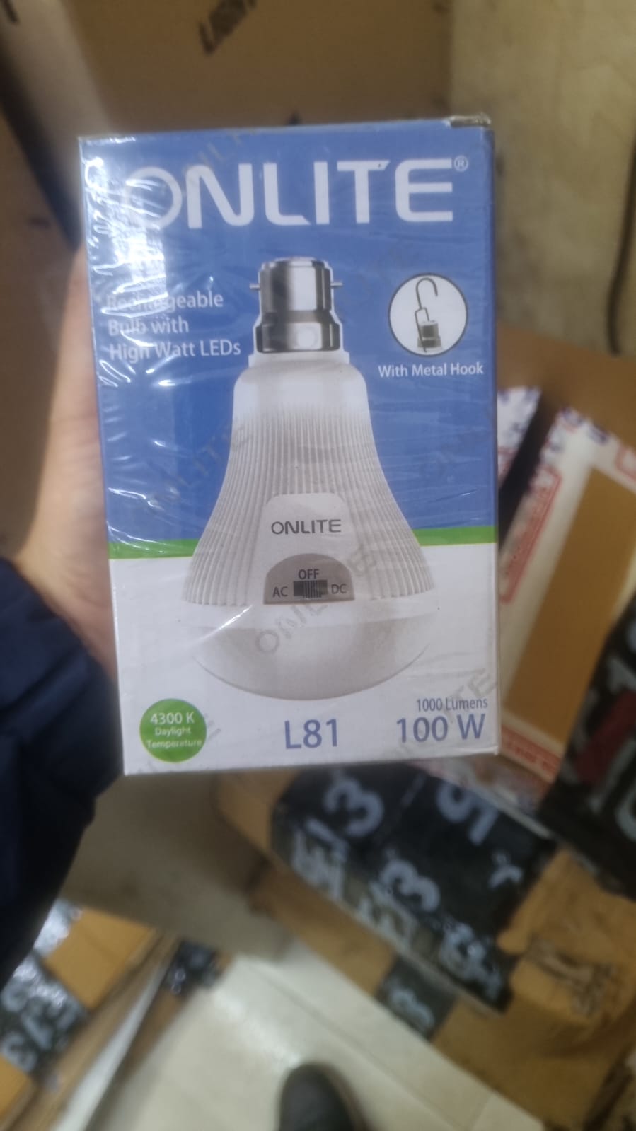 Onlite AC-DC 100W Rechargeable Bulb (L-81)