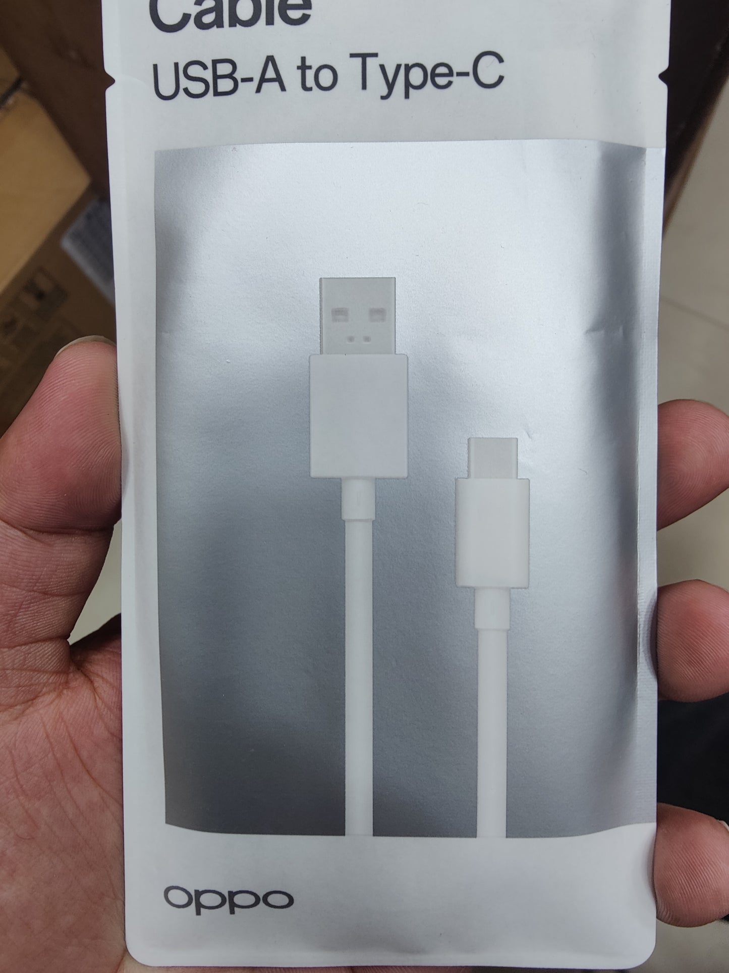 Oppo Type-A To Type-C 3A cable-New Pouch Packing