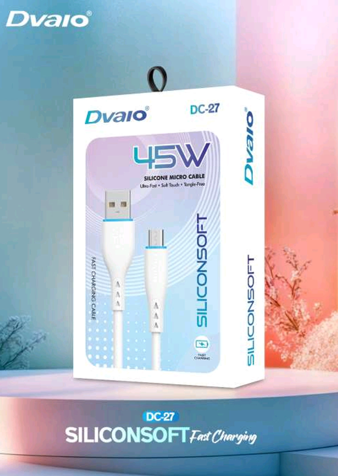 Dvaio 45W SiliconSoft Fast Charging Cable - Micro (6 months warranty)