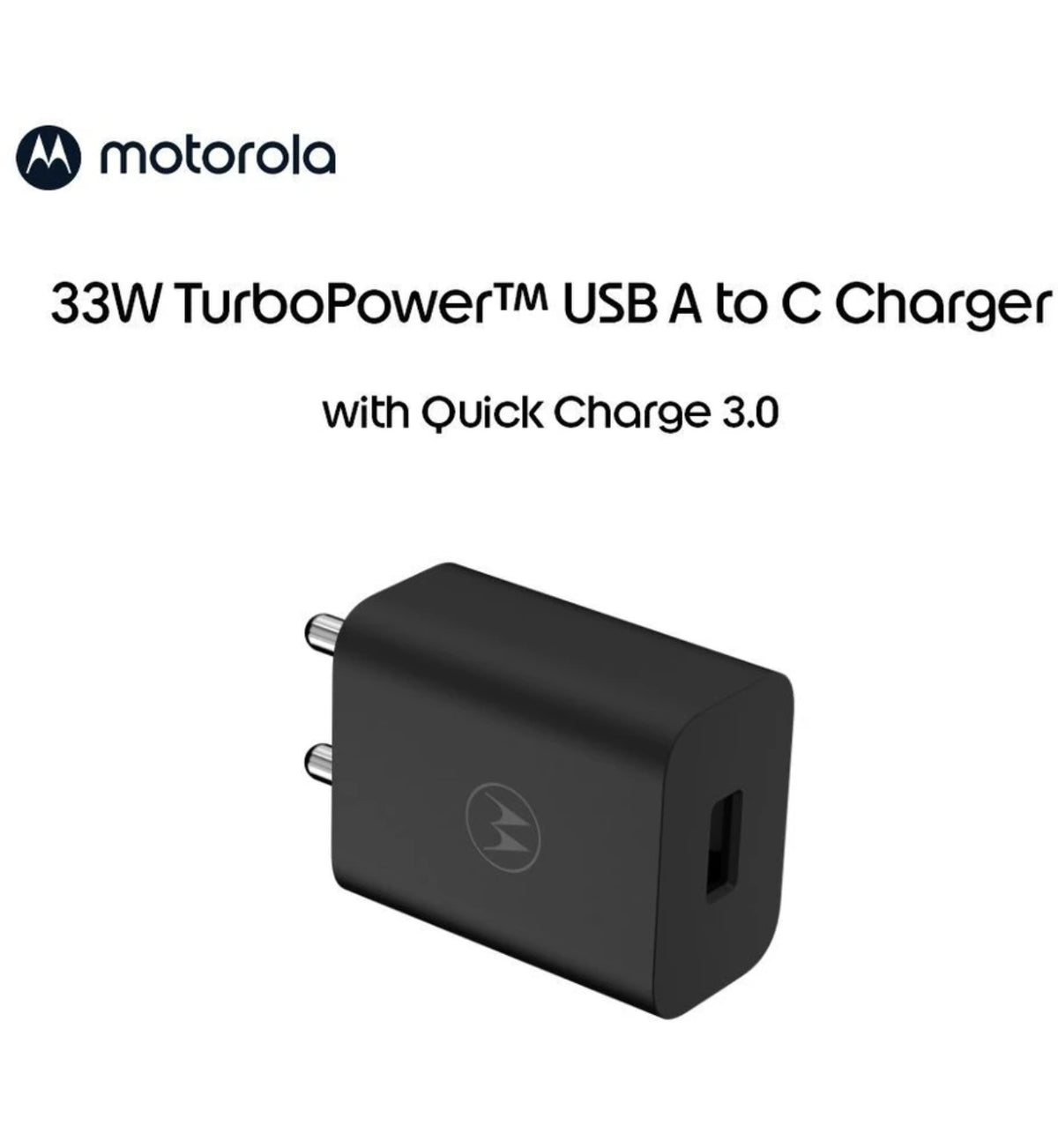 MOTOROLA 33 W TurboPower 3.0 3 A Single Port Mobile Charger
