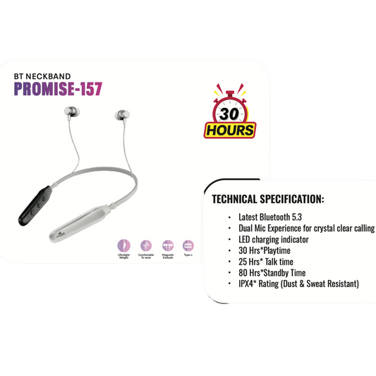 Makzee Promise-157 neckband-Magnetic earphone