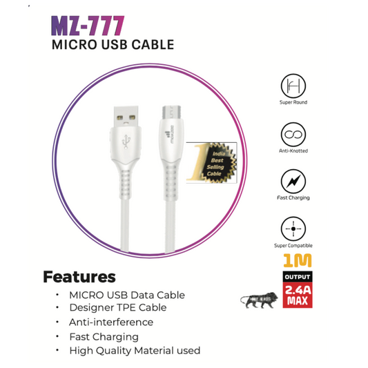 Makzee 2.4A Micro USB Data Cable