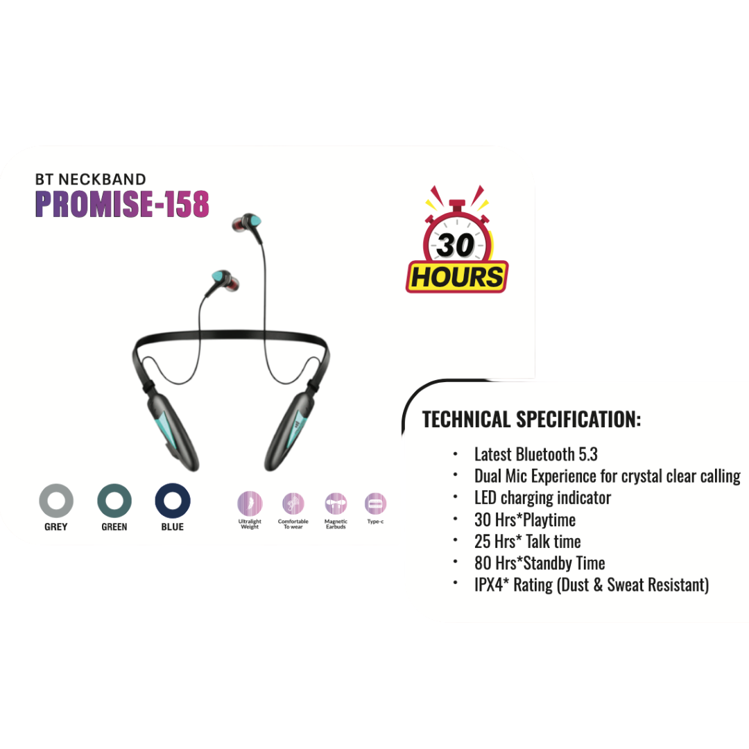 Makzee Promise 158 dual mic neckband