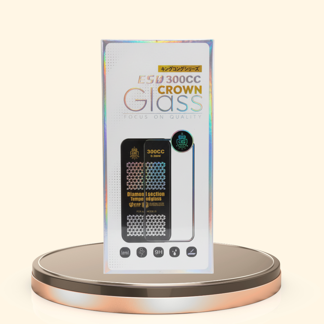 Crown Elite 300CC premium Tempered Glass Samsung (Box of 10pc)