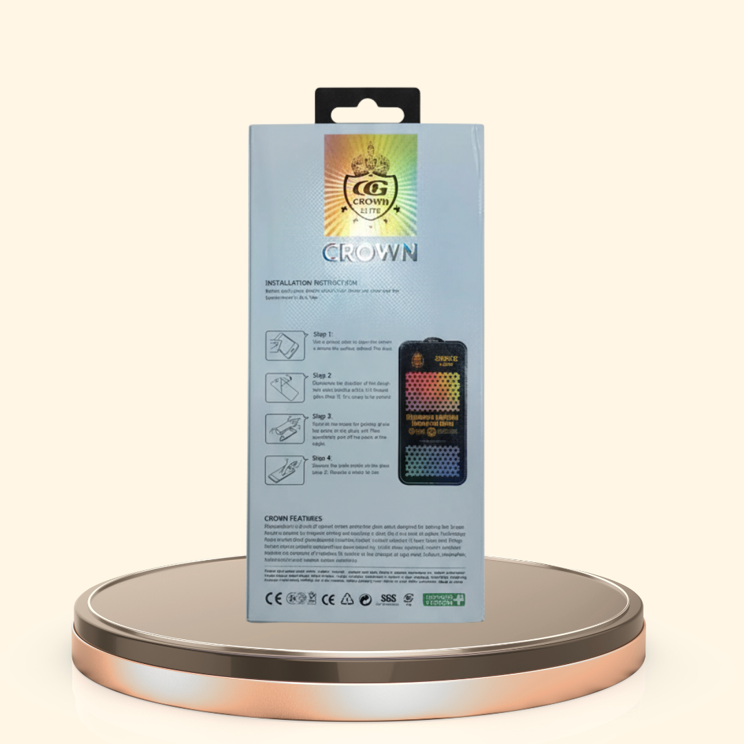 Crown Elite 300CC premium Tempered Glass Samsung (Box of 10pc)