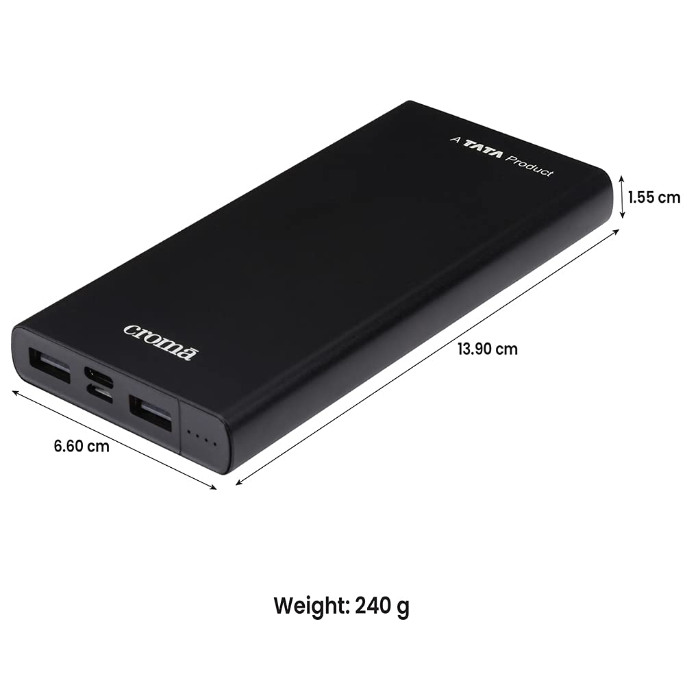 Deal-Croma 10000mAh Powerbank (Open Box)