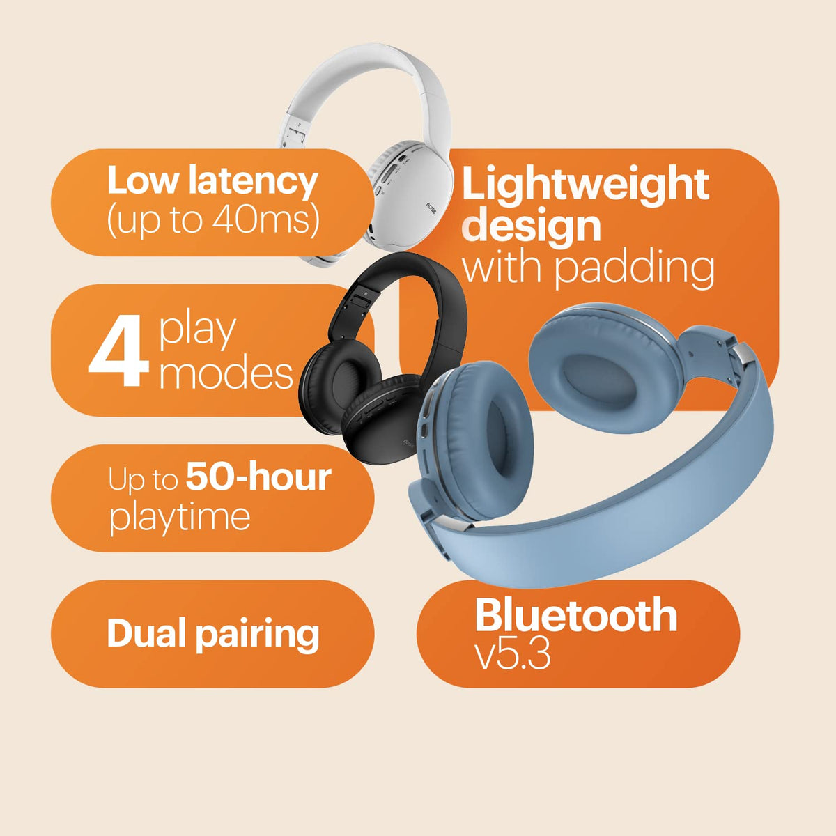Deal-Noise 2 Headphones with 50Hrs playtime-Online Stock Lot