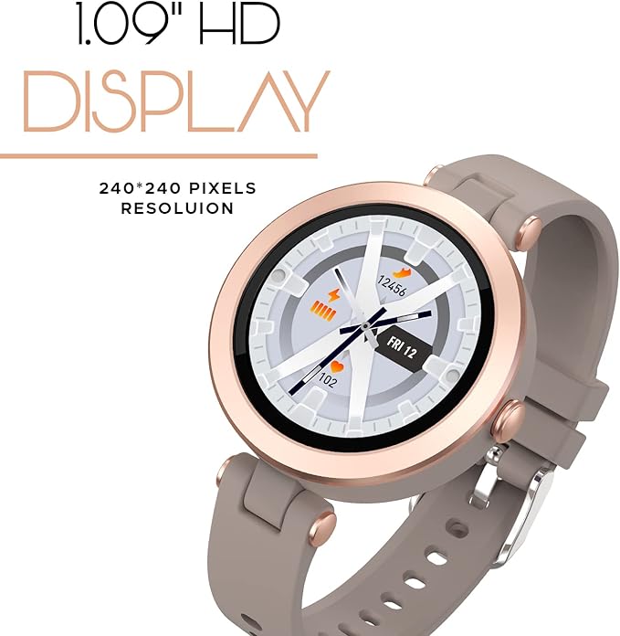 Fireboltt Virgo 1.09" Girls Smartwatch, 100+ Sports Modes, Continuous Heart Rate Tracking, Non Calling