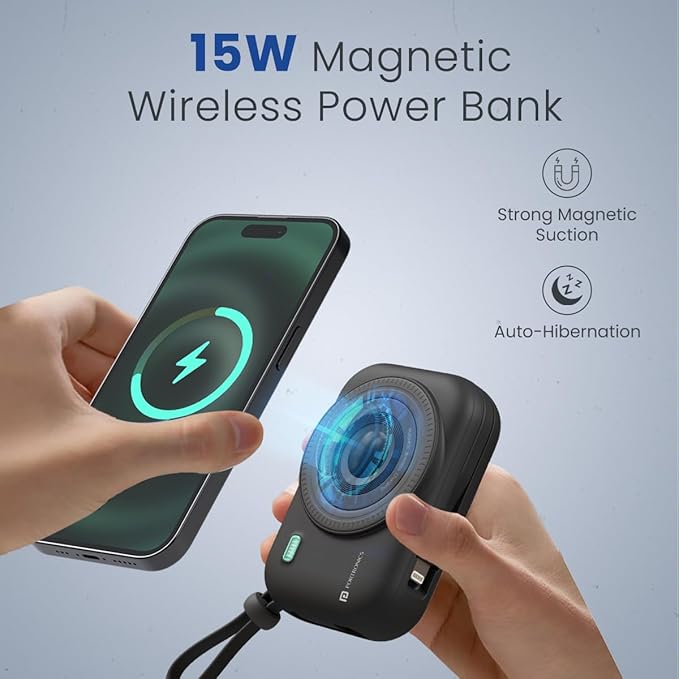 Portronics Power Shutter 10000mAh 22.5W Fast charging Wireless powerbank