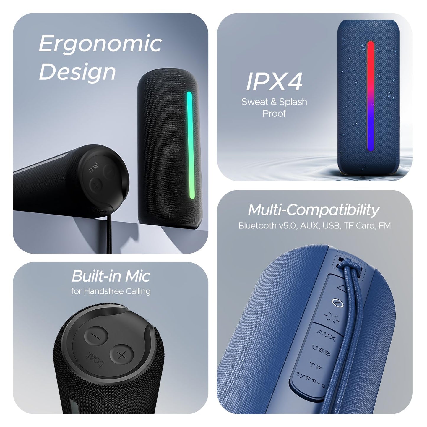 Boat SpinX Pro 20W BT Speaker with RGB Lights