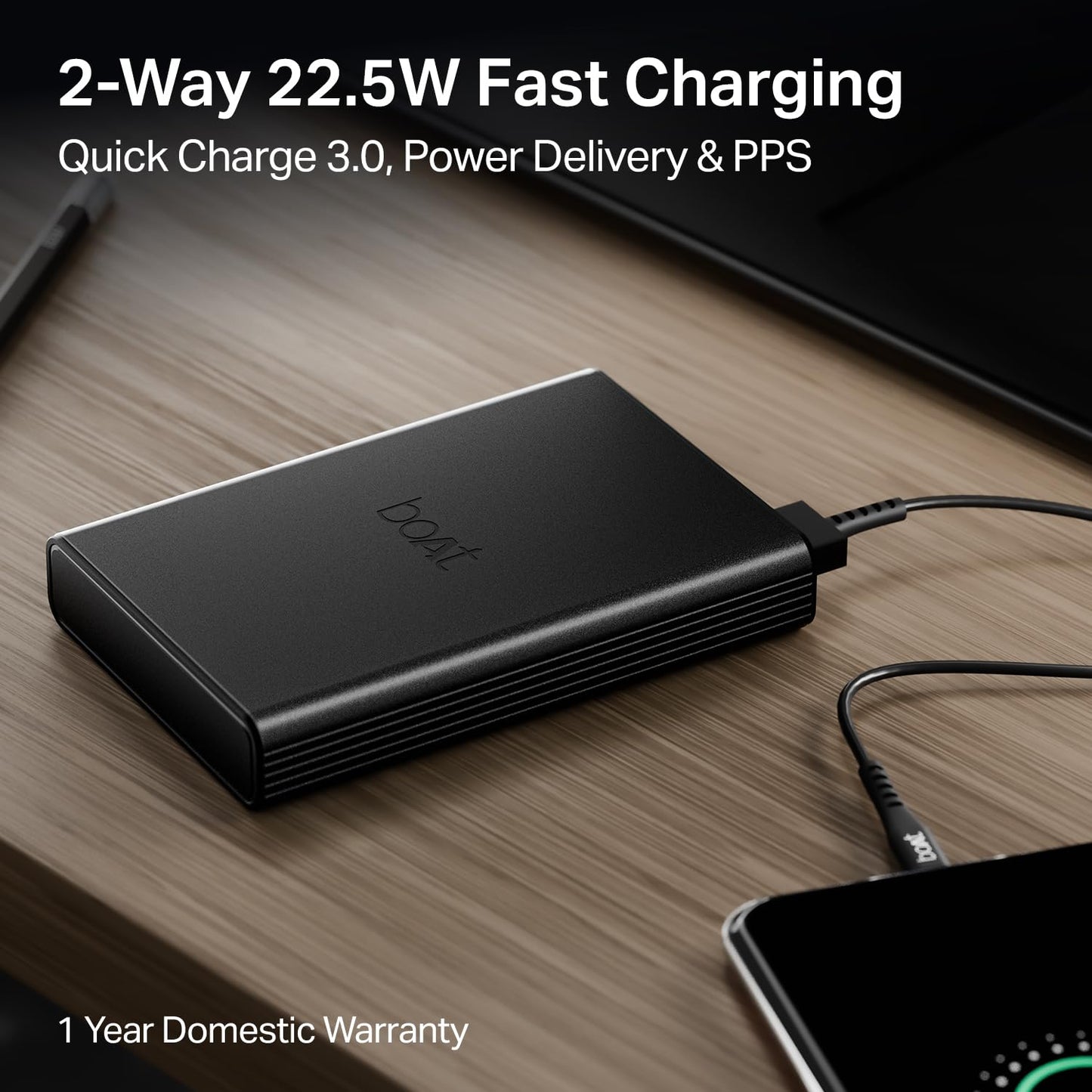 Boat Energyshroom PB300 Pro 10000 mAh 22.5W Pocket Size Powerbank