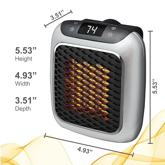 Wall Mounted Mini Convection Heater 800W with Thermostat