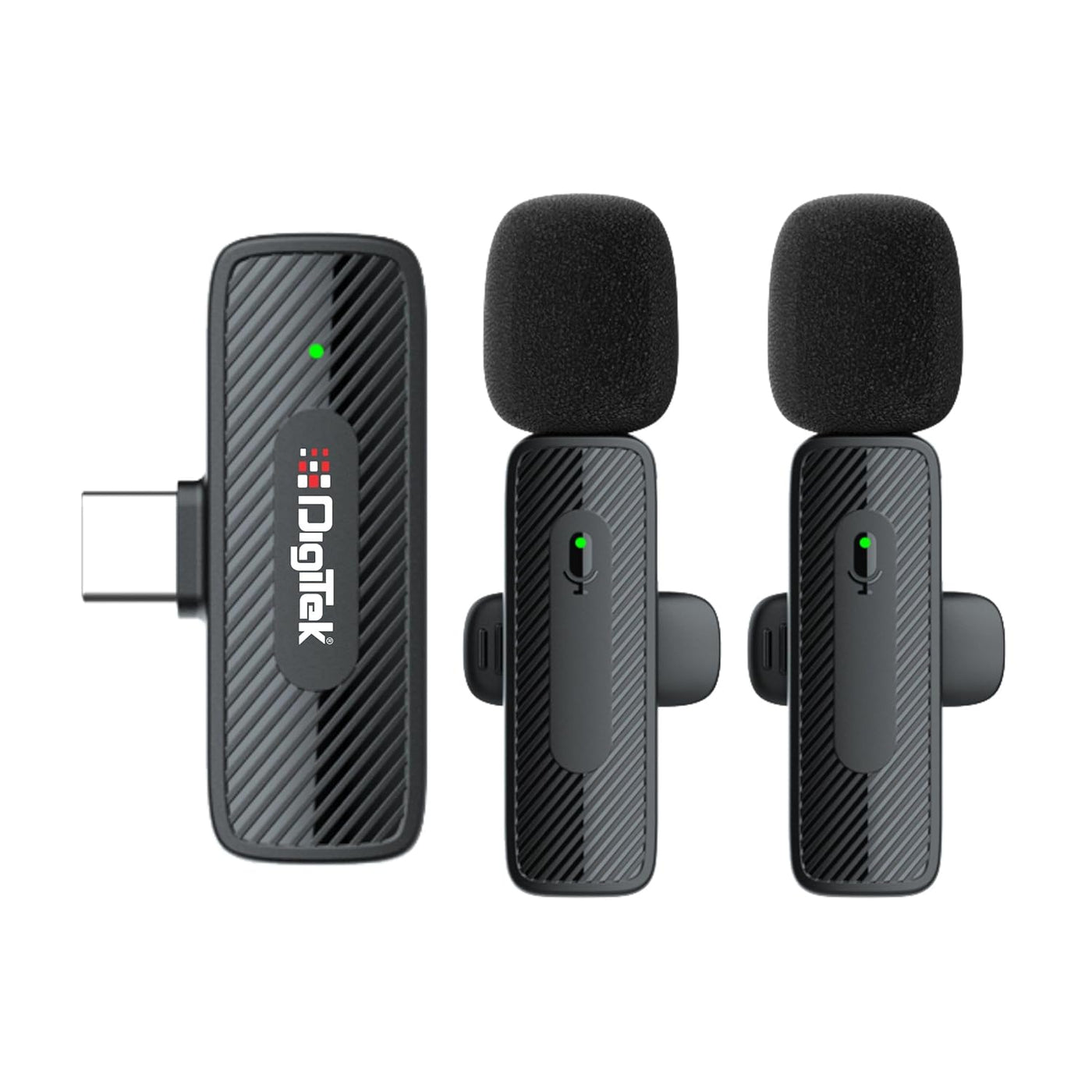 Digitek (DWM-008 PRO) Wireless Mic & Receiver with Type-C Connector, 2x Mic System