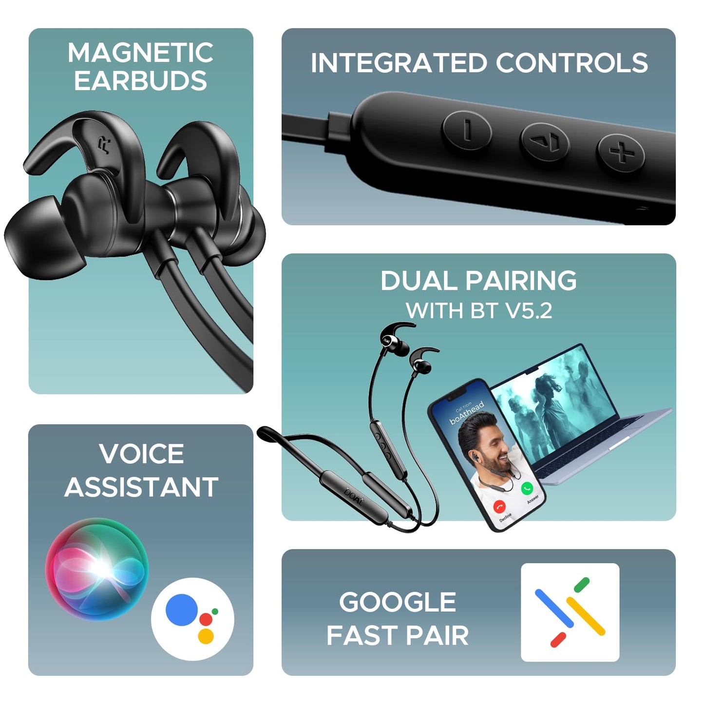 Boat Rockerz 255 Pro+ | 60 Hrs Battery | Fast Charging | Dual pairing