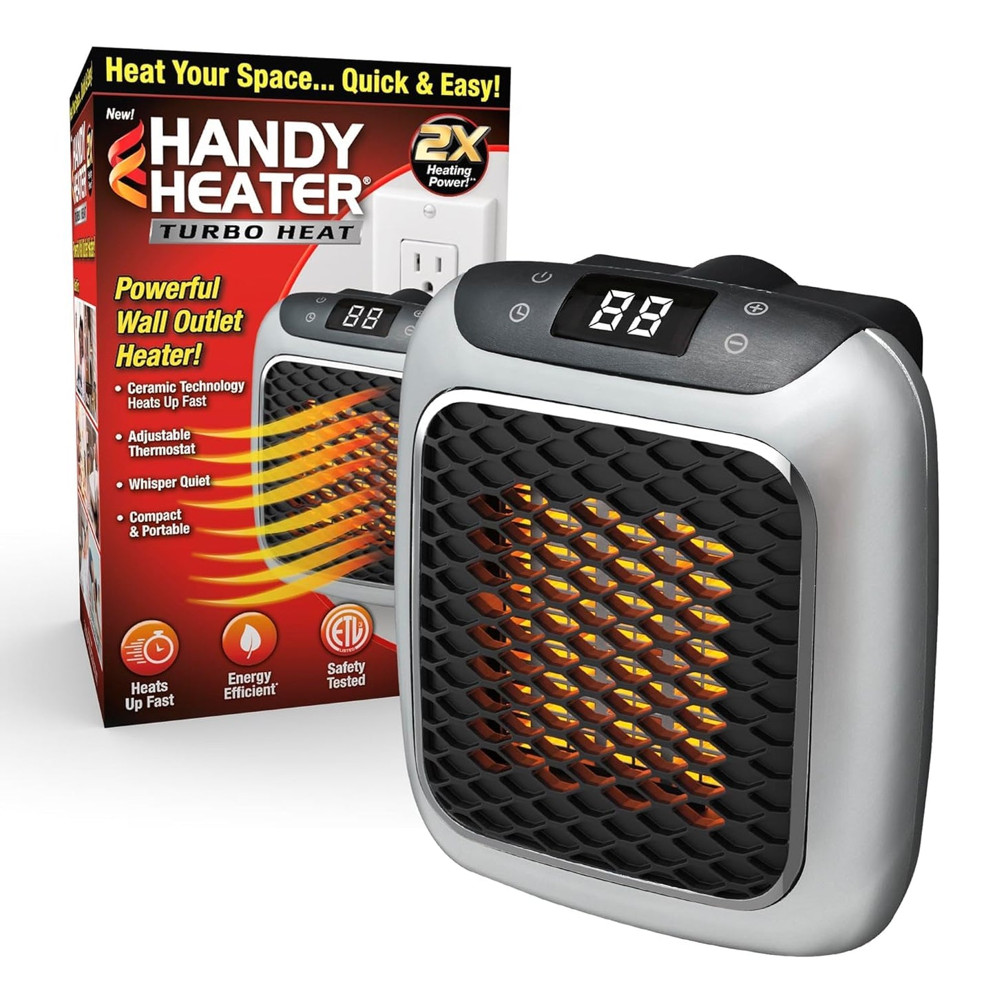 Wall Mounted Mini Convection Heater 800W with Thermostat