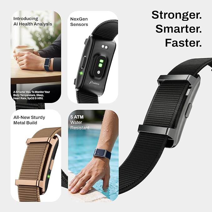 Pebble Qore-2 Fitness band with 45days battery life