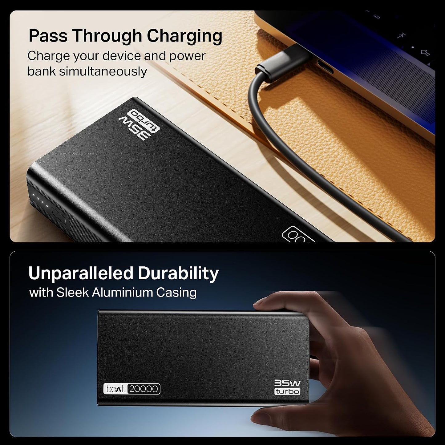 Boat PB-435 20000mAh 35W Metal body powerbank