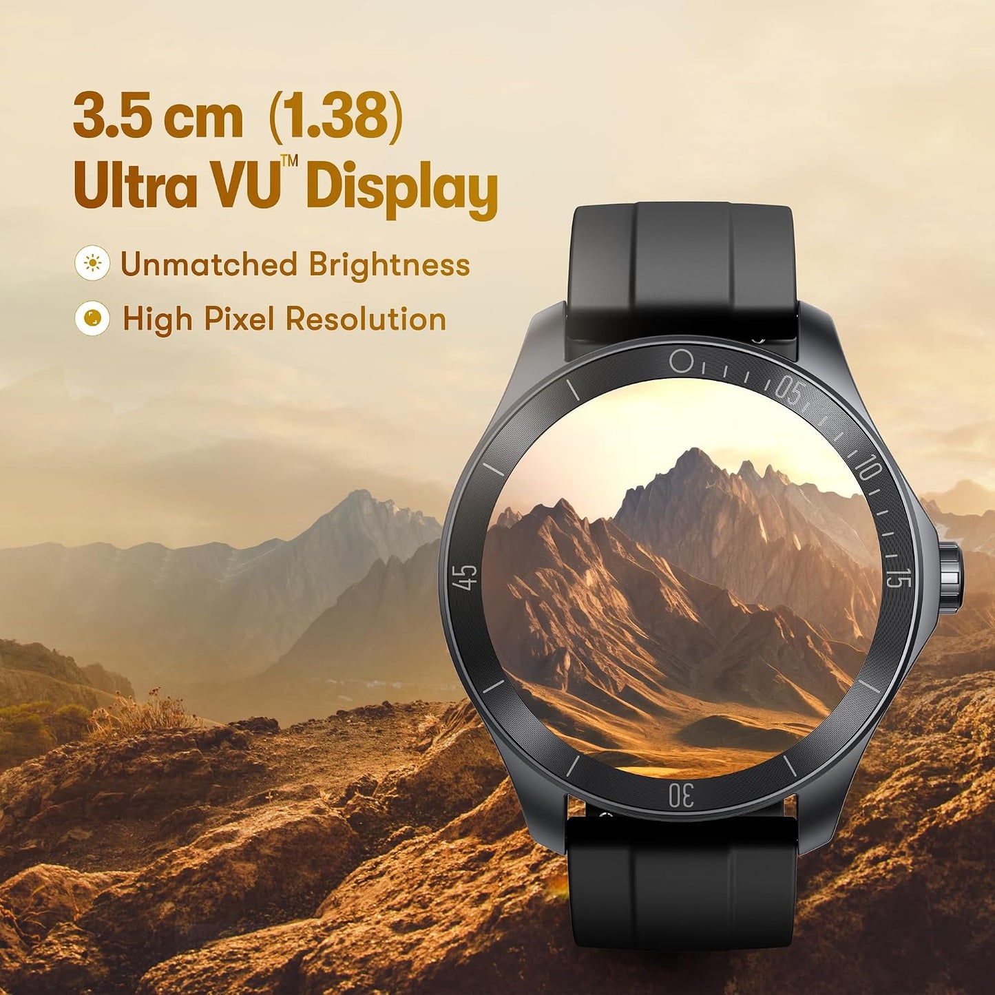 Fastrack Rogue Rugged Smartwatch with 1.38" UltraVU HD Display|BT Calling|Functional Crown