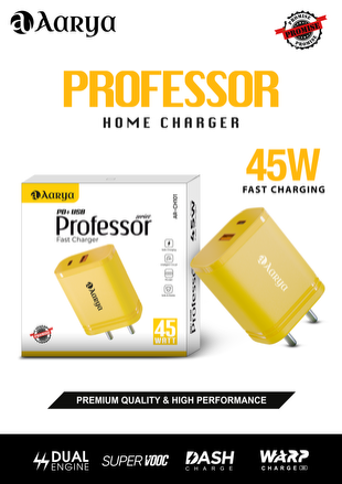 Aarya Professor TC Series 45W Charger ARCH-101 USB+PD (Dock Only)