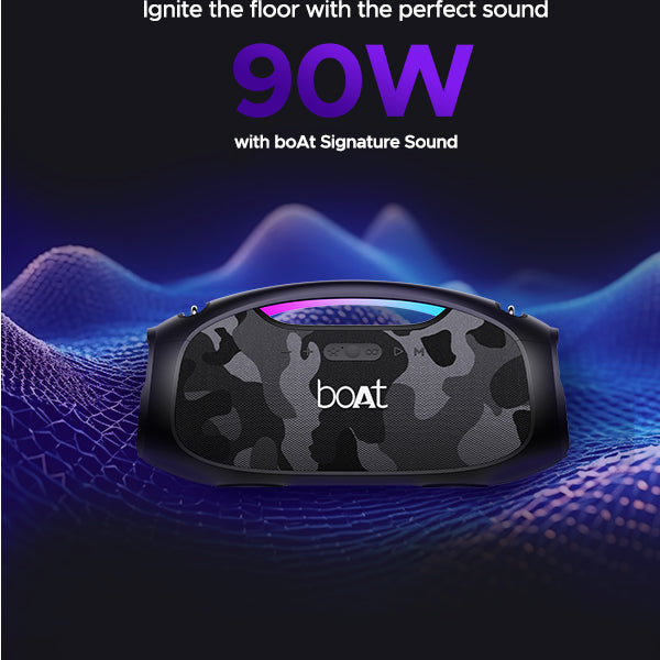 Boat Stone 1800 Bluetooth Speaker 90W RMS RGB LED's