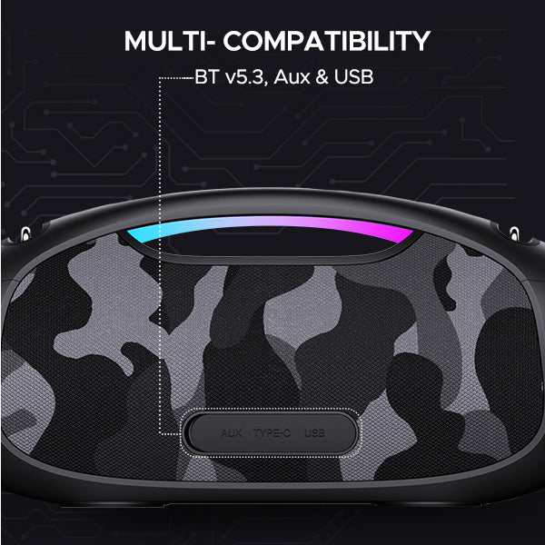 Boat Stone 1800 Bluetooth Speaker 90W RMS RGB LED's