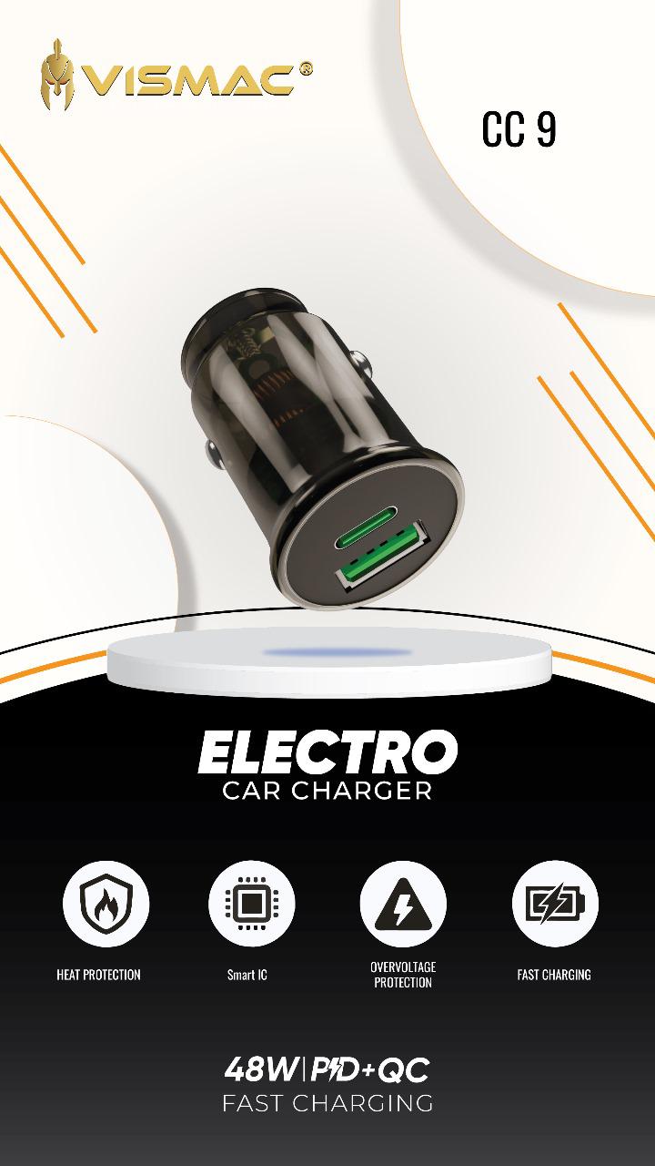 VISMAC POWERDRIVE CC-09 48W PD+QC CAR DOCK