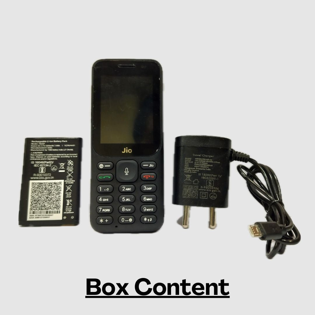 Jio Phone Refurbished A+ Quality-Black