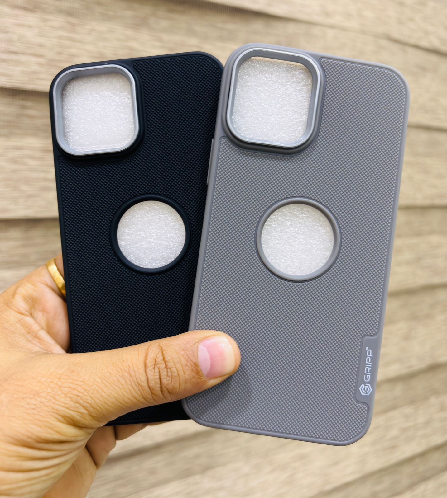 Imported Grip Case with Cloth (Pack of 10pc) (Mixed colors)