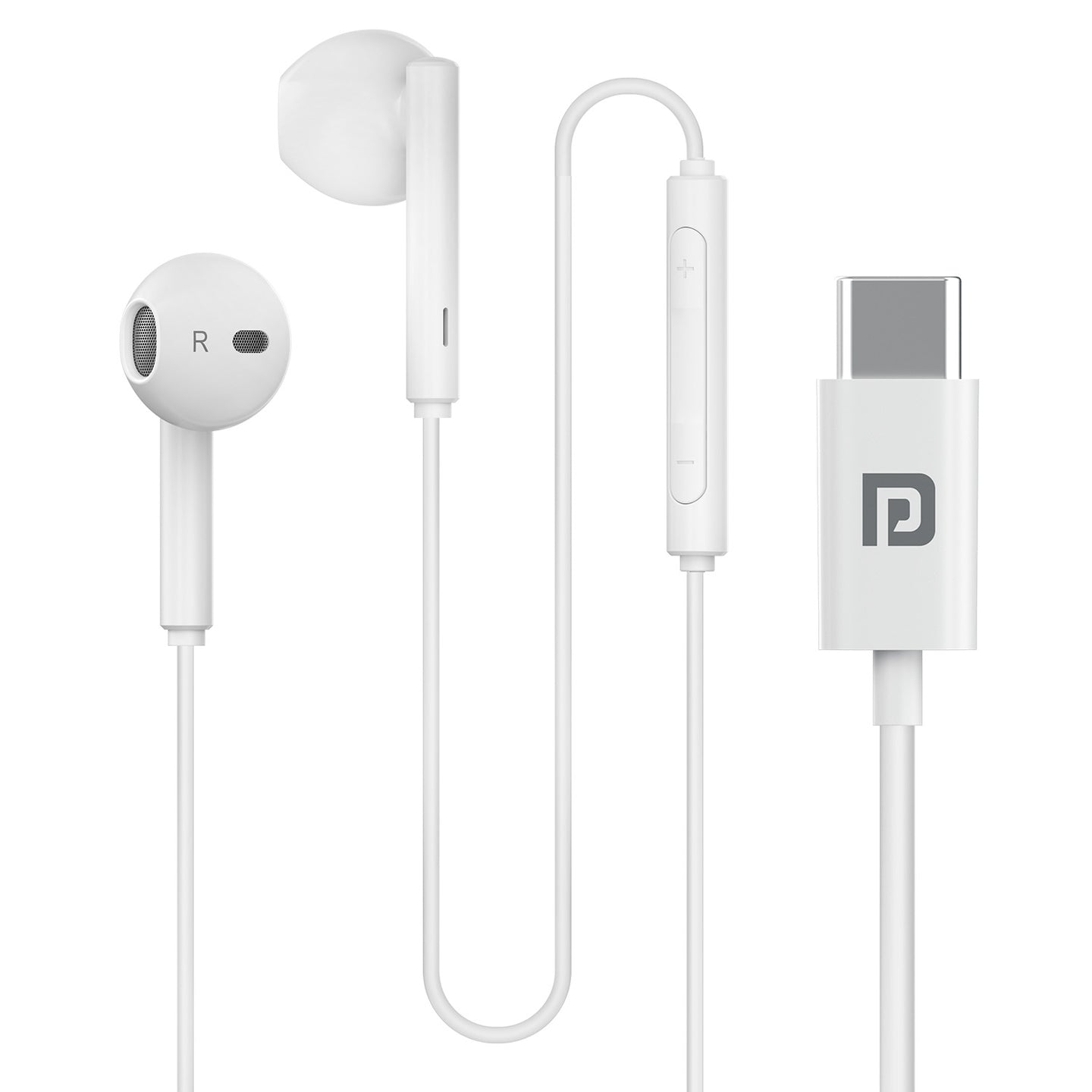 Portronics Conch Theta-C Type-C Earphone (Black/White Mix)