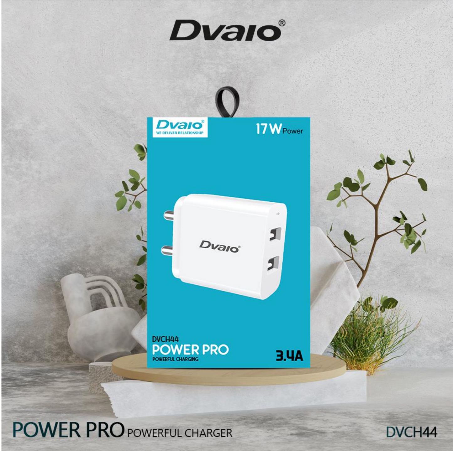 Dvaio 3.4A DoubleUSB  17W- Micro USB DVCH-44