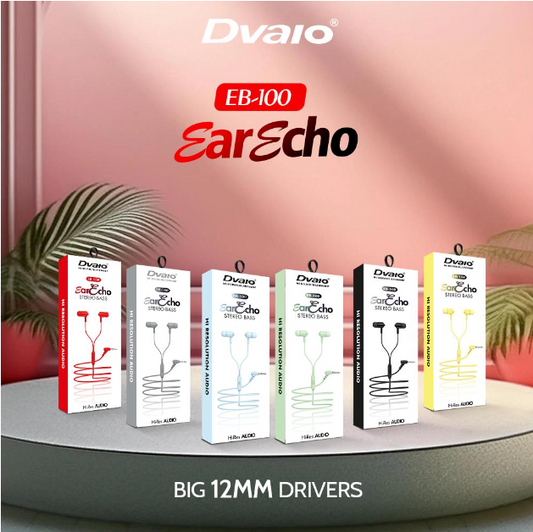 Dvaio EB-100 Box earphones Angle connector-Assorted colors