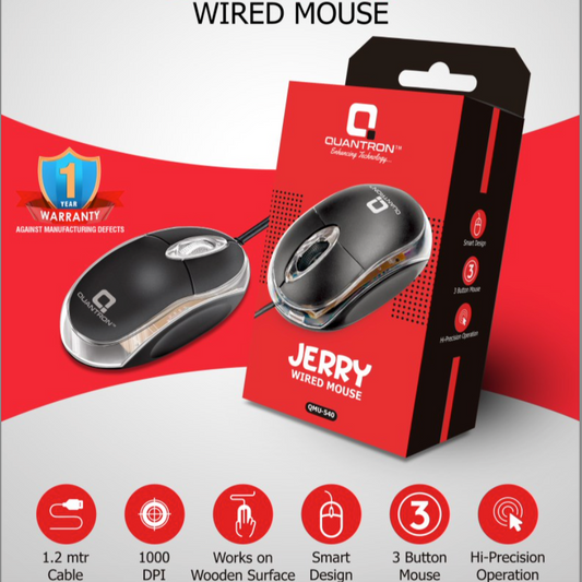 Quantron Wired Mouse-Jerry