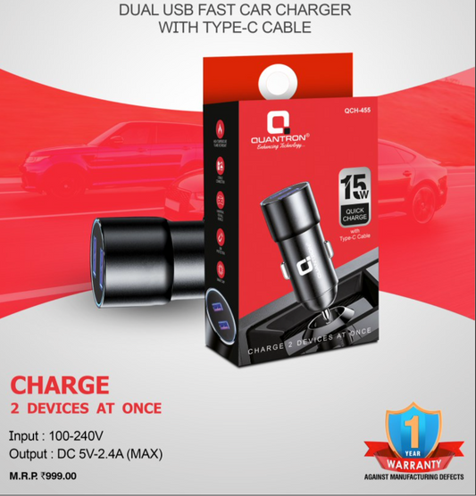 Quantron 15W Car Charger