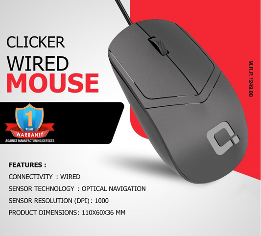 Quantron Clicker wired mouse