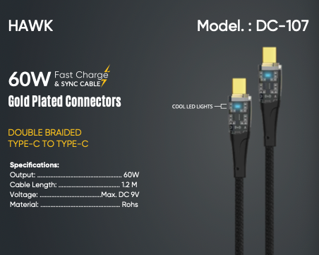 VISMAC HAWK 60W C2C DATA CABLE
