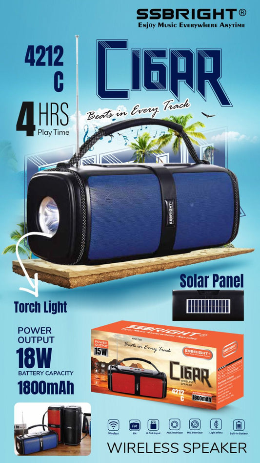 SSBright 18W Speaker with Solar panel