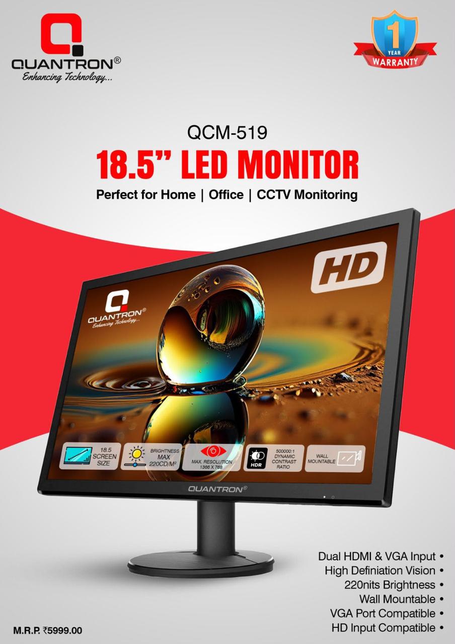 Quantron 18.5" LED Monitor (Pack of 4pc)