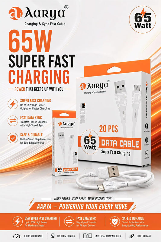 Aarya 65W Micro USB cable-Economy series
