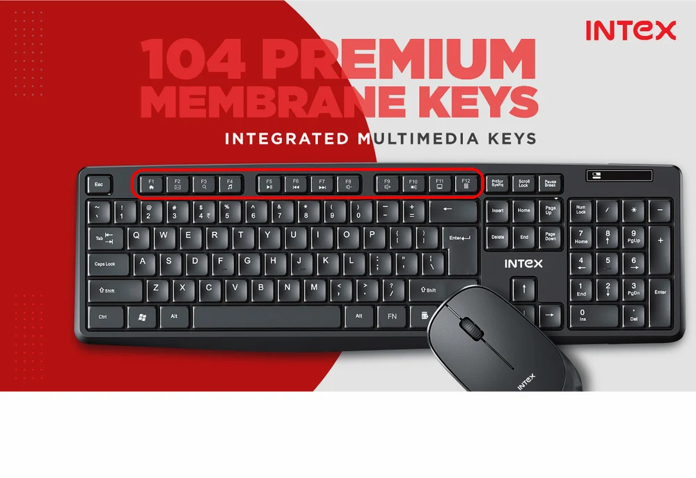 Liquidation Deal-Intex Wireless Keyboard Mouse combo (IT-WLKBM01) (Pack of 5)