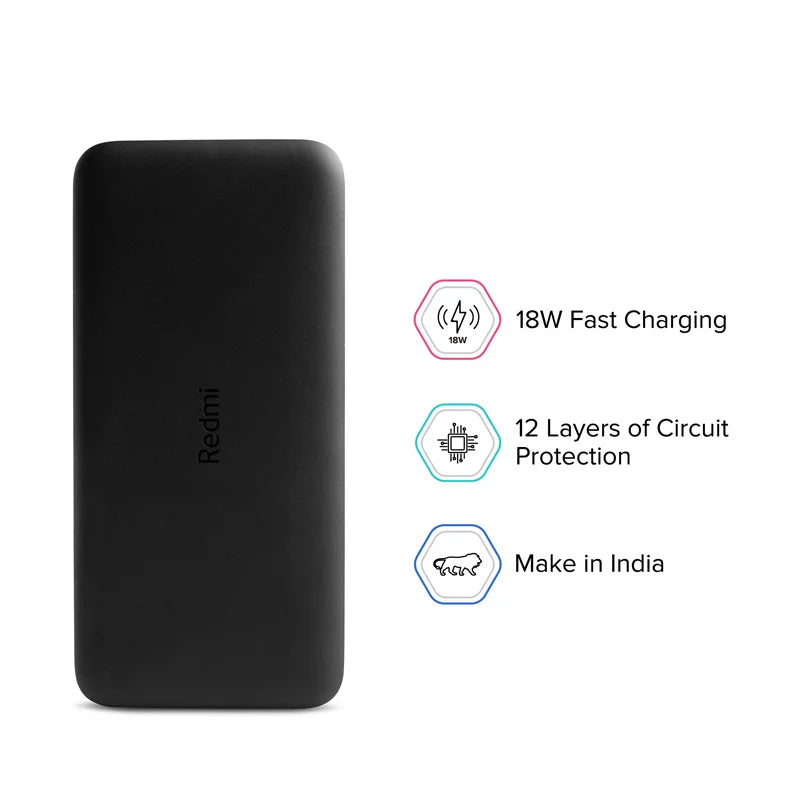 Redmi 20000mAh Power Bank Dual USB Input Dual Type-A Output