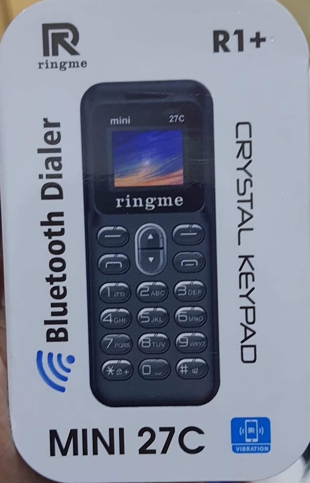 Ringme R1+ Mini 27C | 0.66" Display | BT Mini Dialer Phone | Crystal Keypad with painted body | Mix Colors