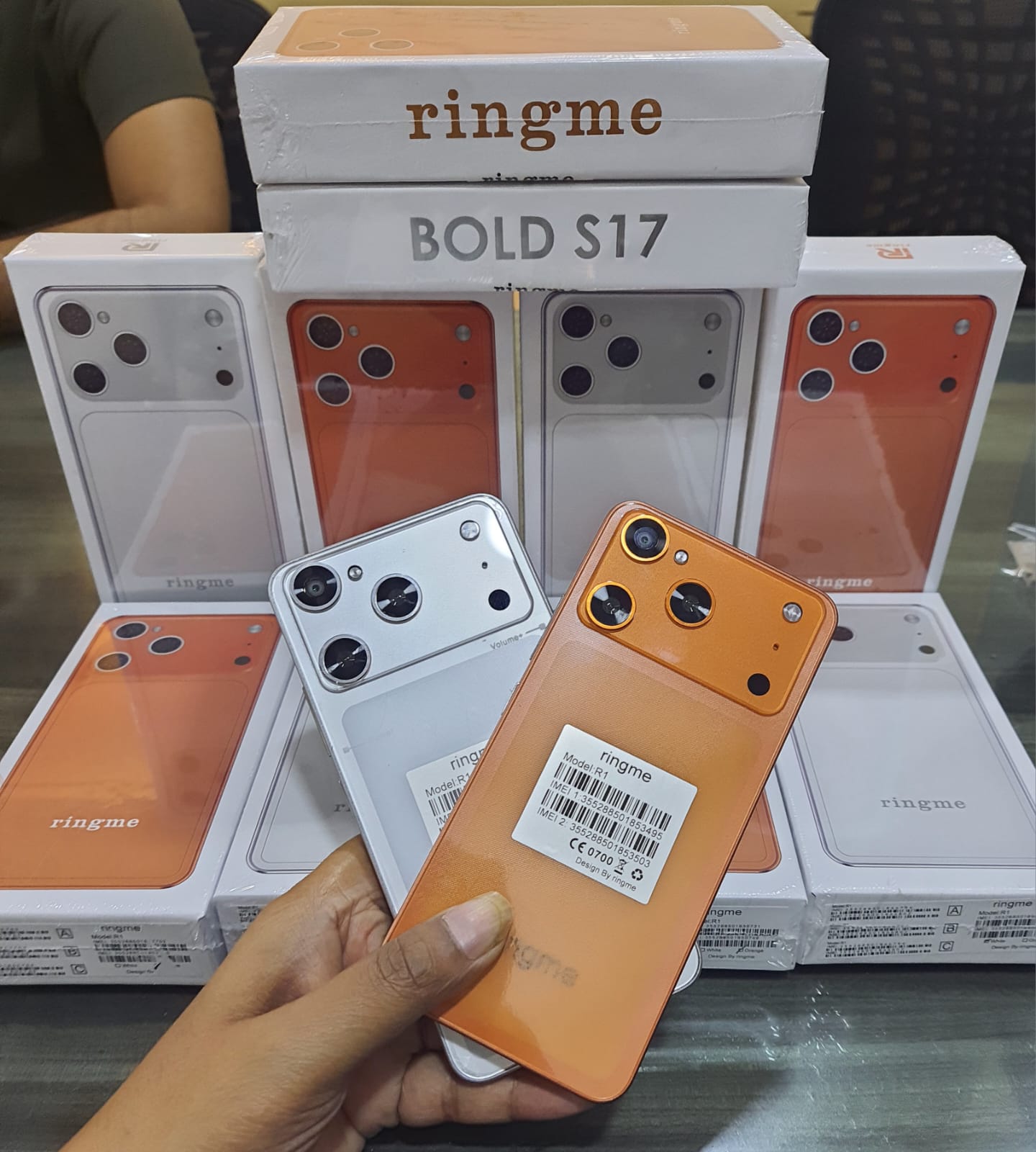 Ringme Bold S17 Smartphone Orange | 4GB RAM + 64GB Storage | 6.3" HD Incell Display | 3500 mAh Battery
